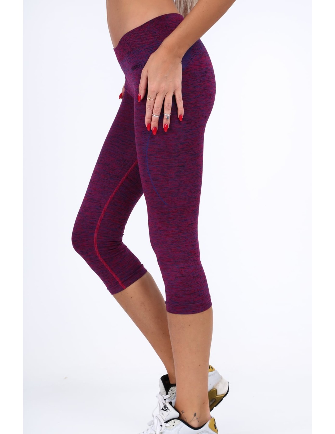 Amaranth 3/4 fitted sports leggings MR81183 - Online store - Boutique